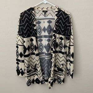Aztec print cardigan